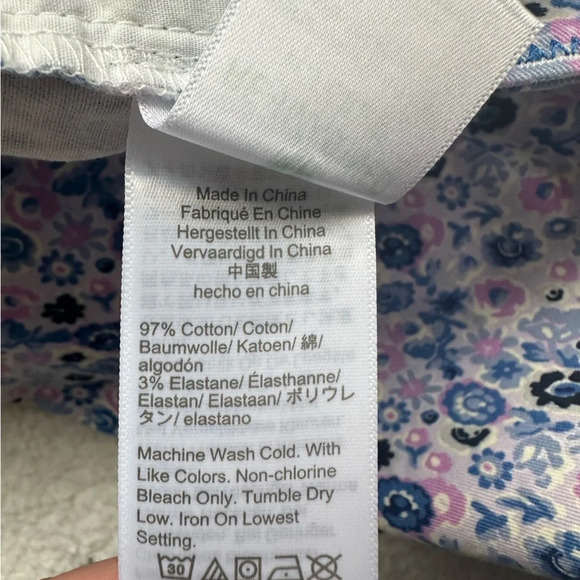 NWT J. Crew Floral Purple Blue Print Stretch 16” Chino Shorts | 10 - Picture 6 of 8